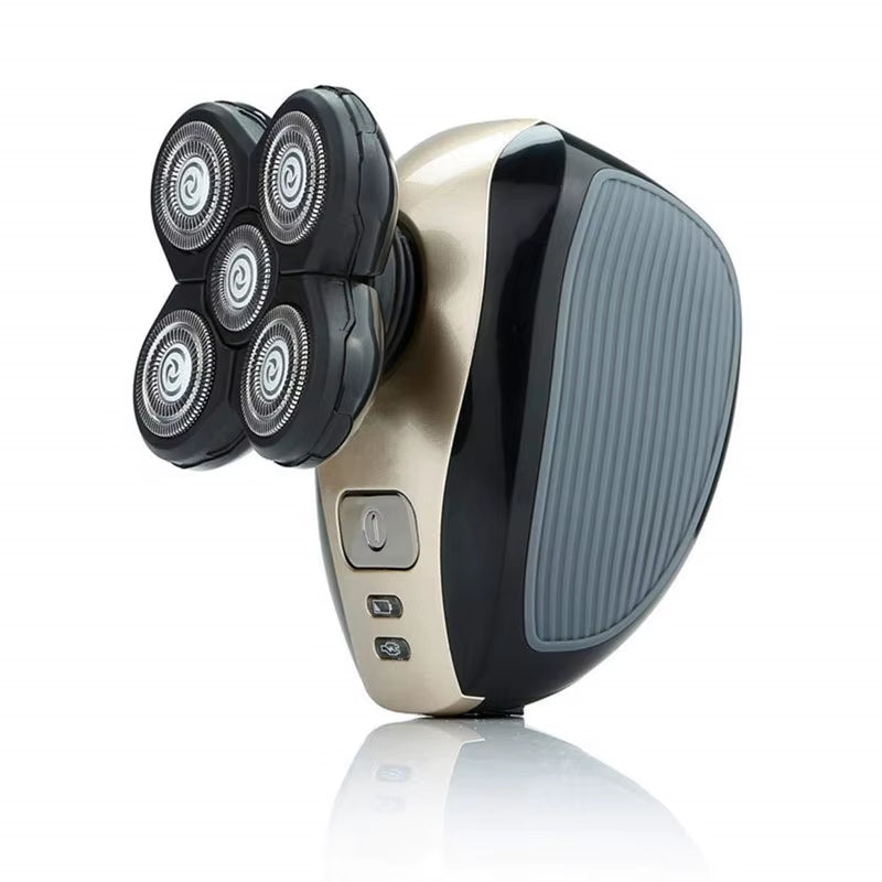 Afeitadora facial eléctrica impermeable de alta calidad de 5 en 1 hoja, portátil recargable y recargable para hombres