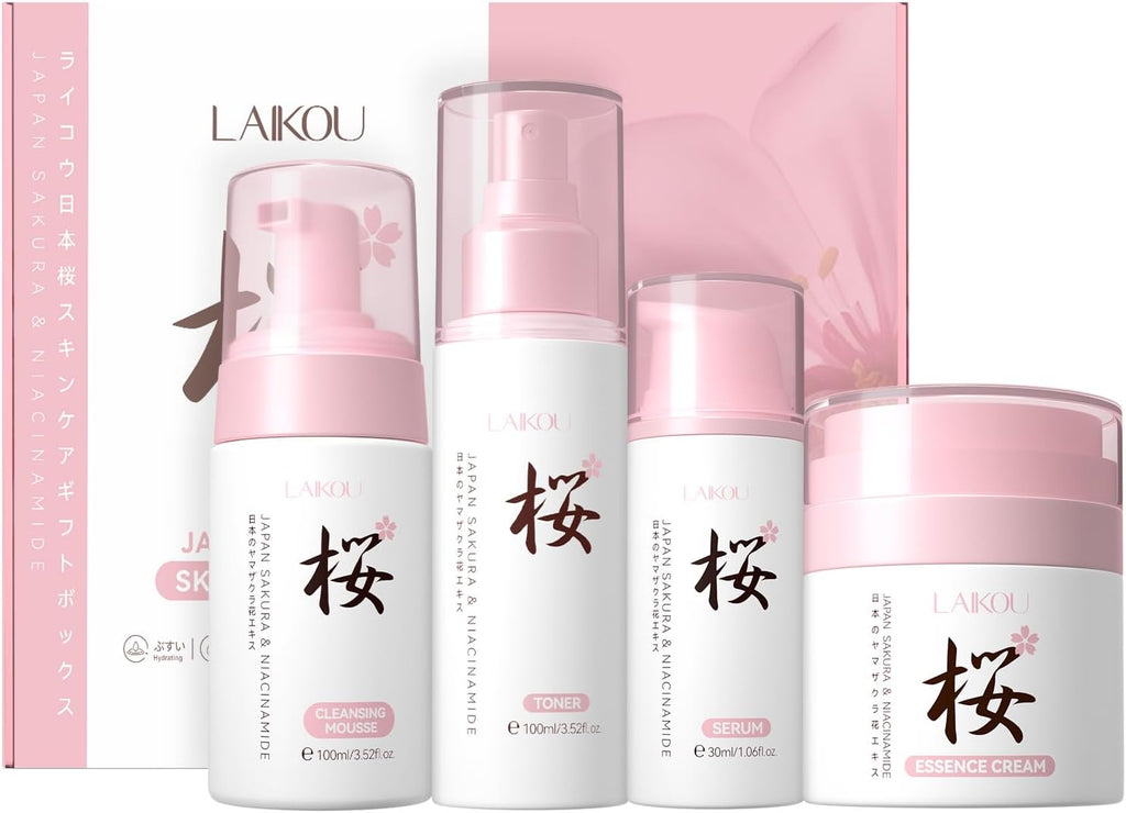 LAIKOU Sakura Skincare Kit 4 Piezas Set Regalo