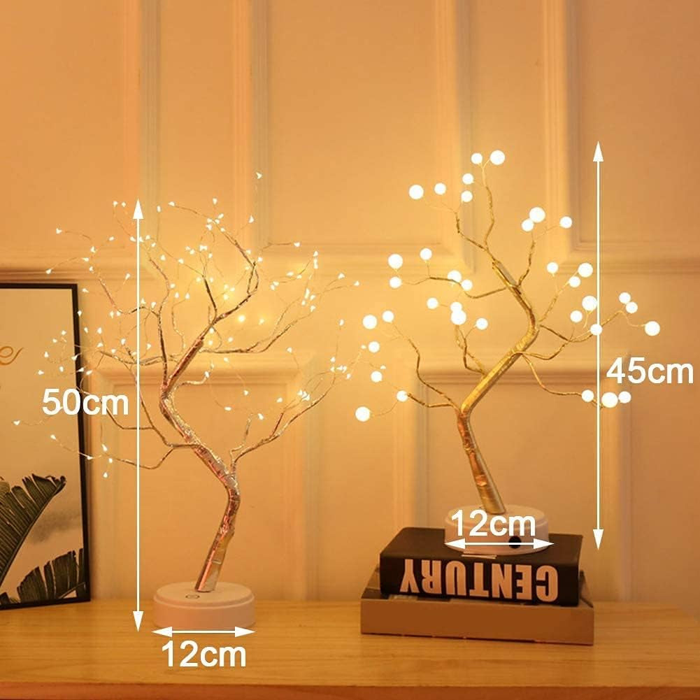 Árbol Bonsái Lámpara De Mesa, Ajustable Ramas Luces Bricolaje Alambre De Cobre 36/108 Leds Diseño Árbol Luz, Carga USB Luz Nocturna Lámpara De Escritorio Para Casa Fiesta Boda Festival Decoración