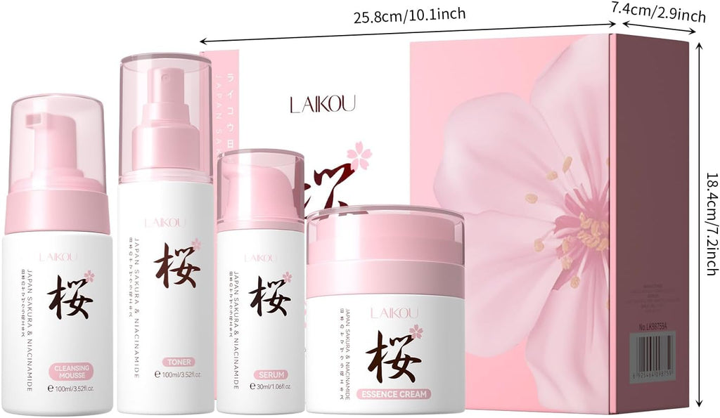 LAIKOU Sakura Skincare Kit 4 Piezas Set Regalo