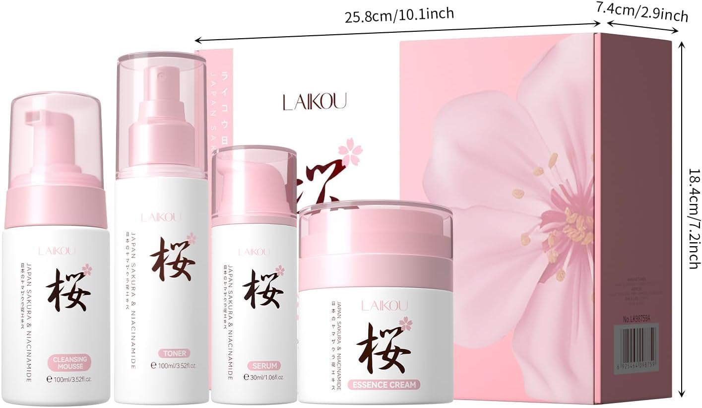 LAIKOU Sakura Skincare Kit 4 Piezas Set Regalo