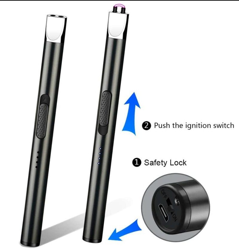 1PCS Mechero recargable USB metalico