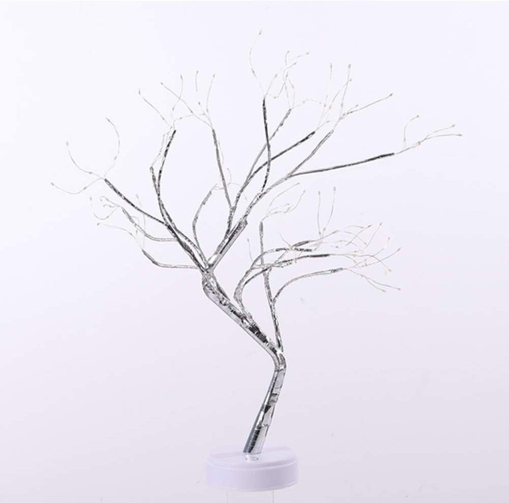 Árbol Bonsái Lámpara De Mesa, Ajustable Ramas Luces Bricolaje Alambre De Cobre 36/108 Leds Diseño Árbol Luz, Carga USB Luz Nocturna Lámpara De Escritorio Para Casa Fiesta Boda Festival Decoración
