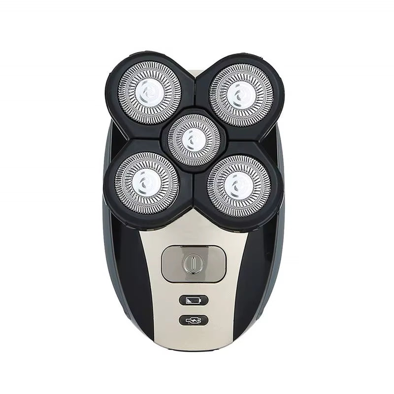 Afeitadora facial eléctrica impermeable de alta calidad de 5 en 1 hoja, portátil recargable y recargable para hombres