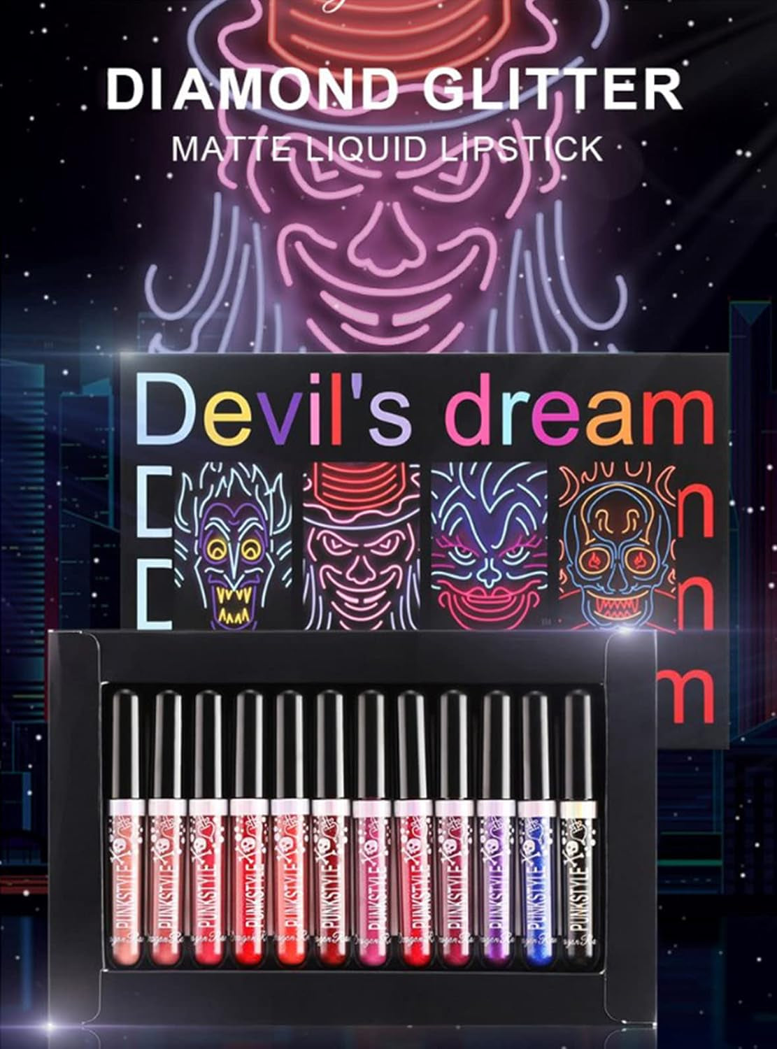 Lápiz Labial De Larga Duración Con Brillo De Diamante De 12 Colores, Lápiz Labial Líquido Metálico,Duradero E Impermeable, Antiadherente