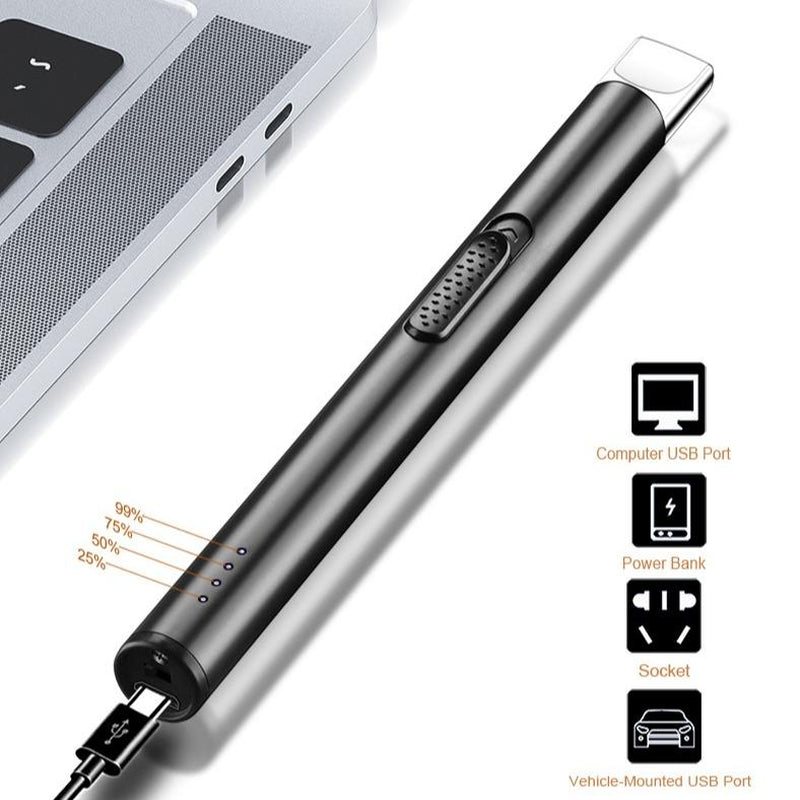 1PCS Mechero recargable USB metalico