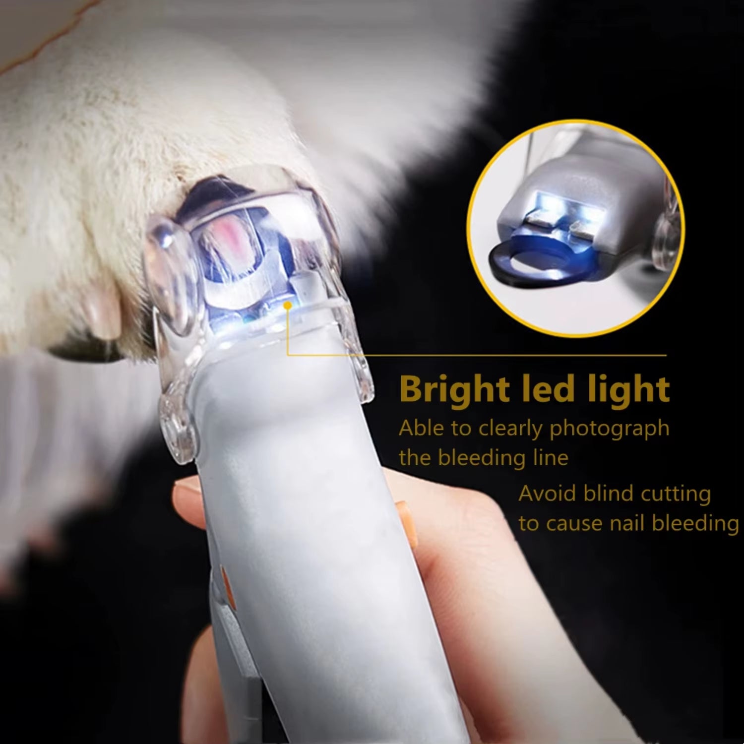 Cortaúñas para mascotas, tijeras, perro ,  gatos, cortas garras con luces LED